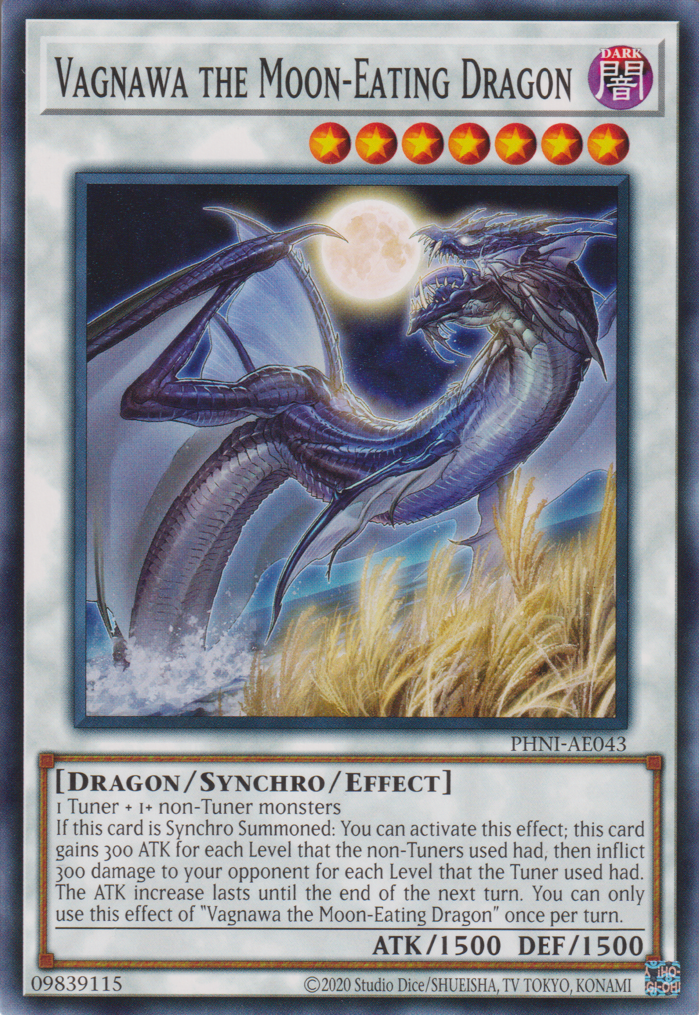 [遊戲王亞英版] 月朧龍 瓦格納瓦 / 月朧龍ヴァグナワ / Vagnawa the Moon-Eating Dragon-Trading Card Game-TCG-Oztet Amigo