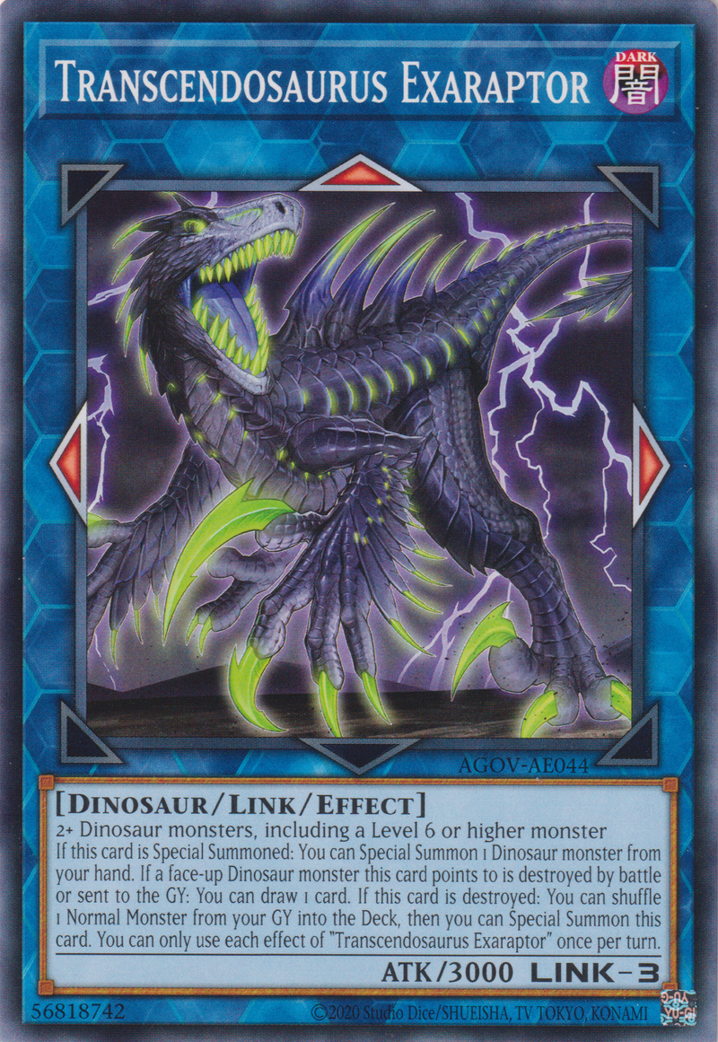 [遊戲王亞英版] 超越龍 超越猛龍 / 超越竜エグザラプトル / Transcendosaurus Exaraptor-Trading Card Game-TCG-Oztet Amigo