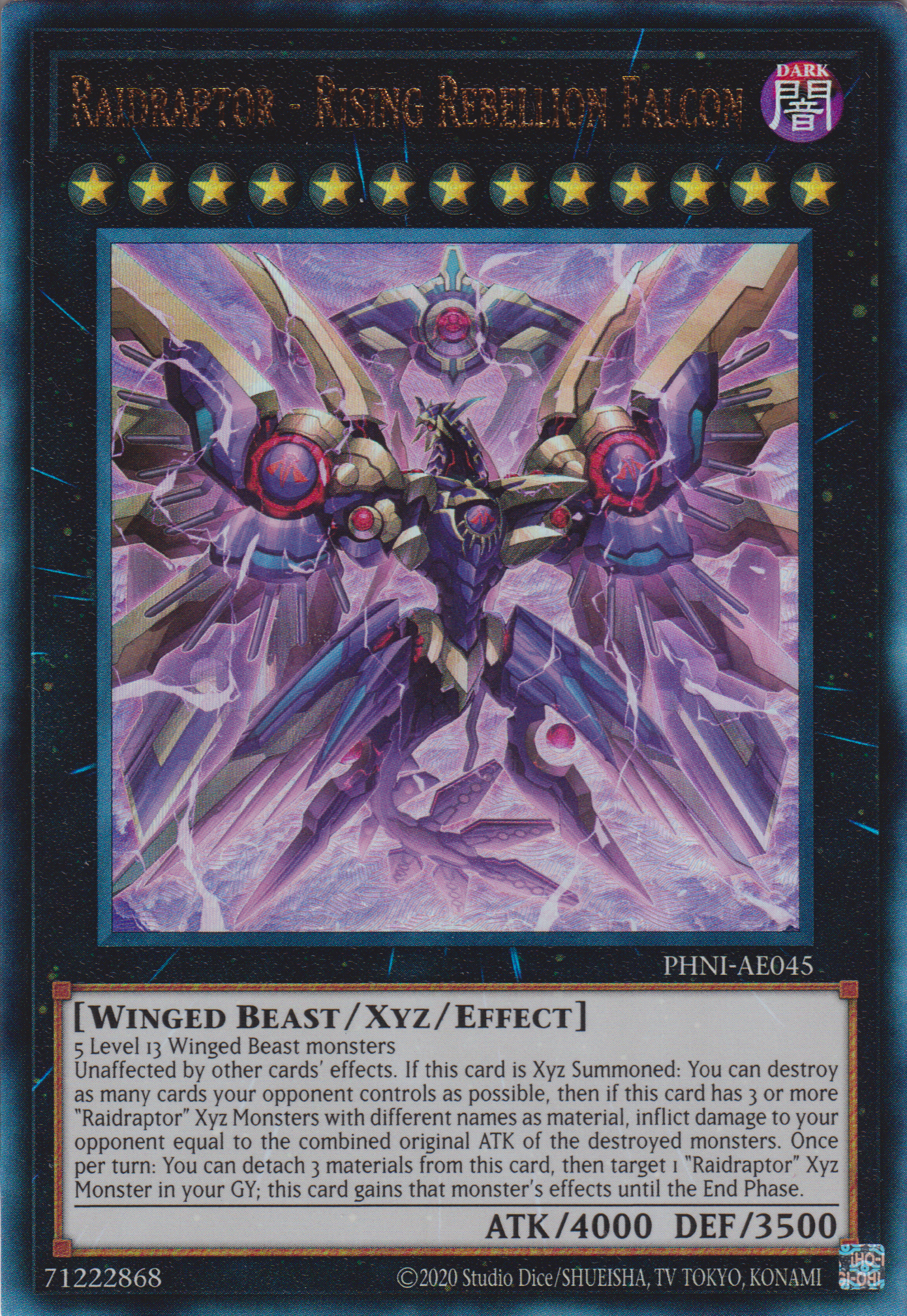 [遊戲王亞英版] RR 起翼叛逆獵鷹 / RR-ライジング・リベリオン・ファルコン / Raidraptor - Rising Rebellion Falcon-Trading Card Game-TCG-Oztet Amigo
