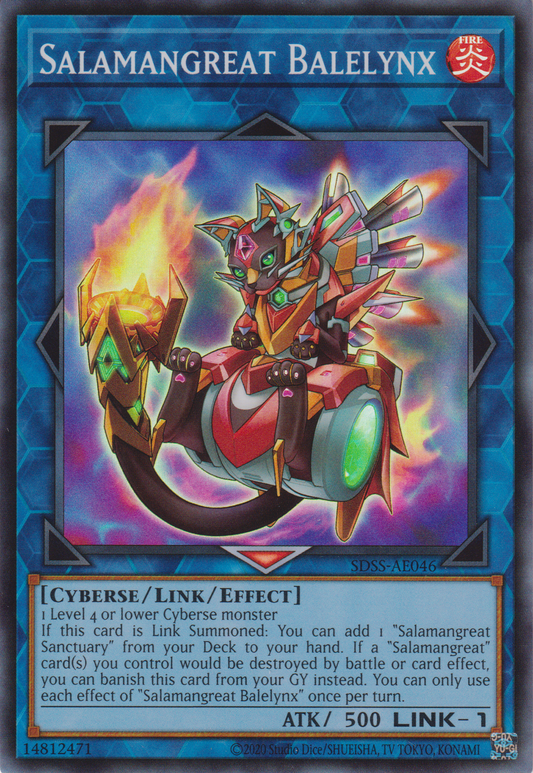 [遊戲王亞英版] 轉生炎獸 烽火猞猁 / 転生炎獣ベイルリンクス  / Salamangreat Balelynx-Trading Card Game-TCG-Oztet Amigo