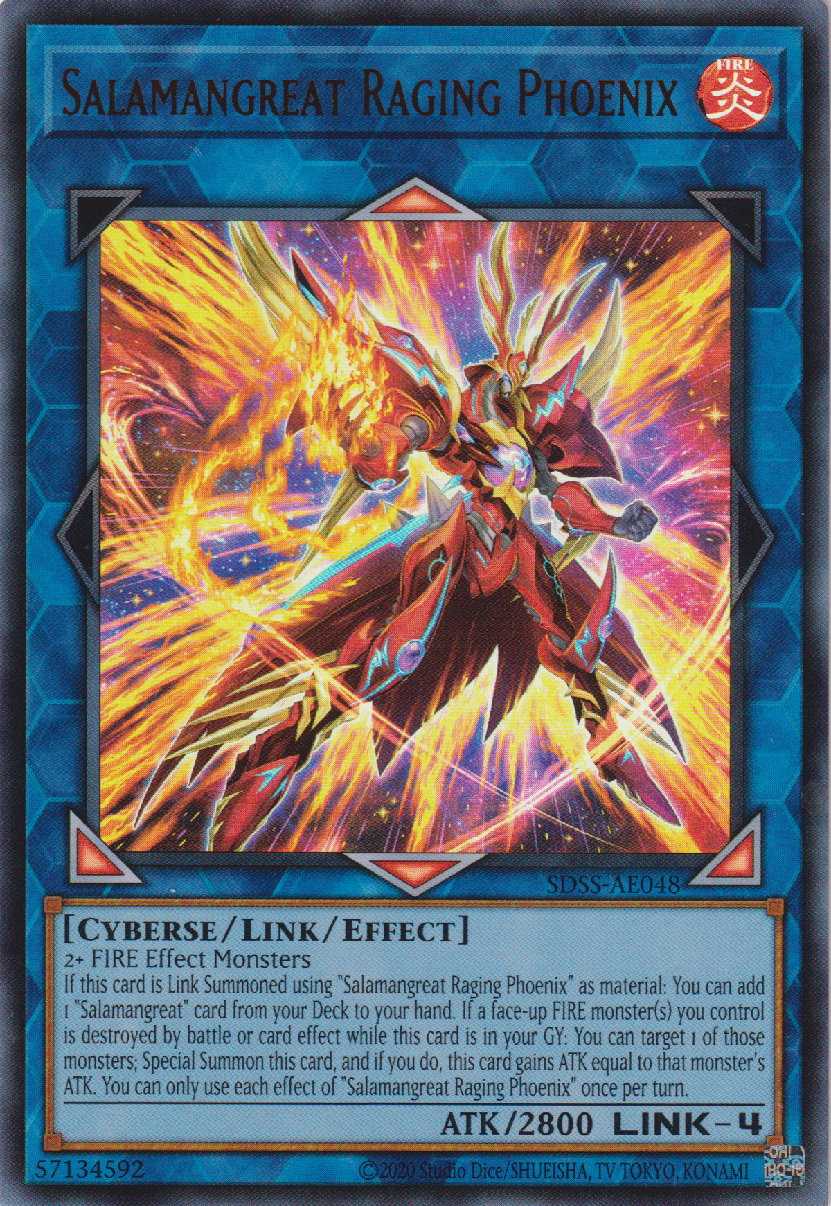 [遊戲王亞英版] 轉生炎獸 狂怒鳳凰 / 転生炎獣レイジング・フェニックス  / Salamangreat Raging Phoenix-Trading Card Game-TCG-Oztet Amigo