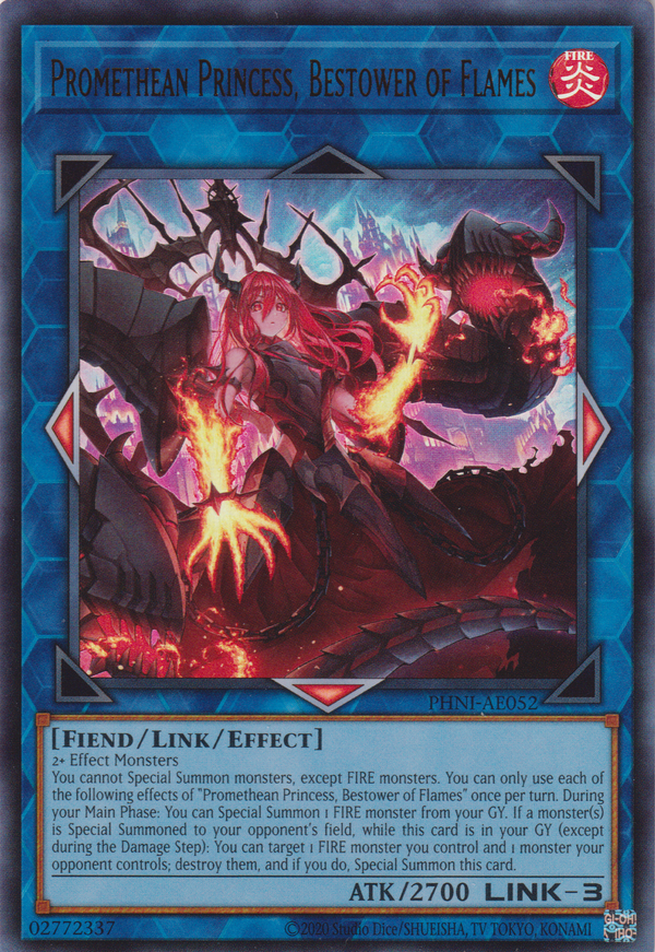 [遊戲王亞英版] 賜炎的咎姫 / 賜炎の咎姫 / Promethean Princess, Bestower of Flames-Trading Card Game-TCG-Oztet Amigo