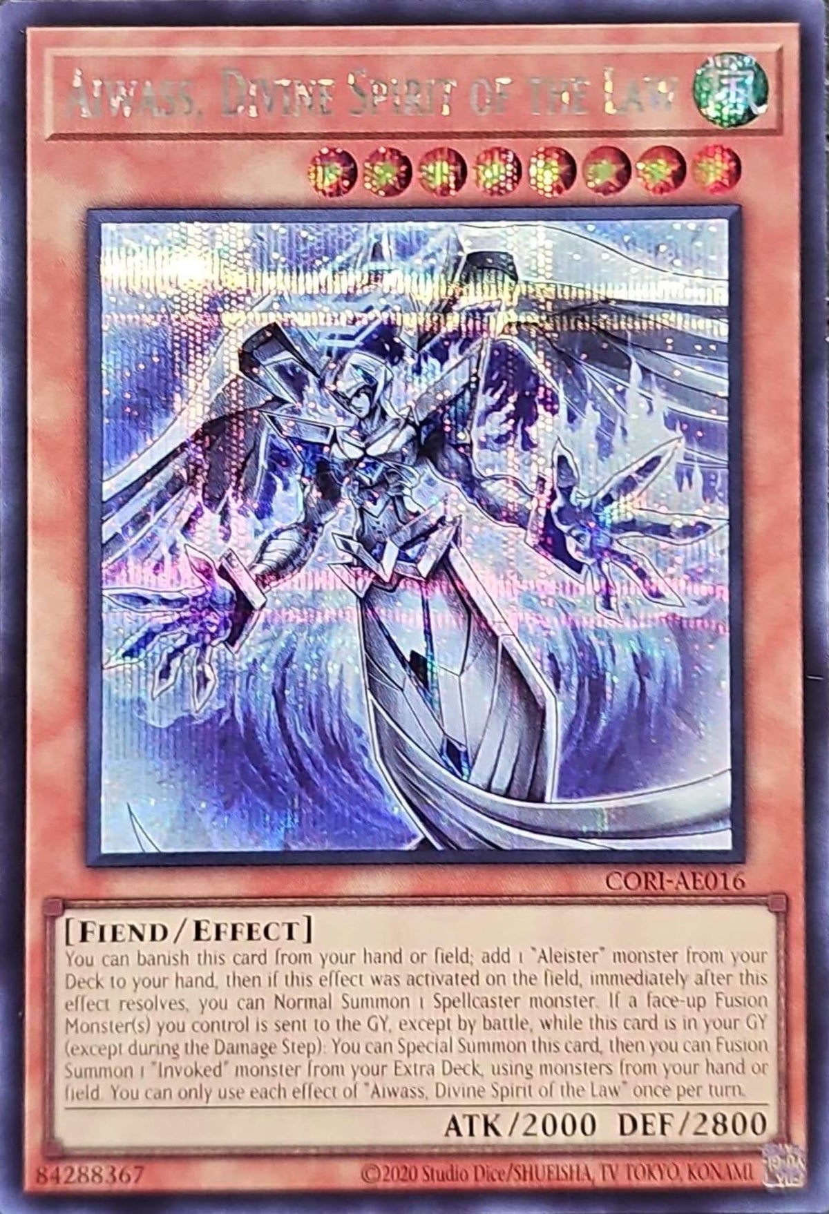 [遊戲王亞英] CORI-AE016 / 法之神靈 艾華斯 / 法の神靈アイワス / Aiwass, Divine Spirit of the Law / SER