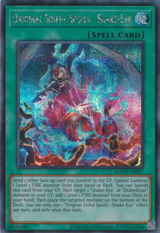 [遊戲王亞英版] 原罪寶 蛇眼  / 原罪宝-スネークアイ / Original Sinful Spoils - Snake-Eye-Trading Card Game-TCG-Oztet Amigo