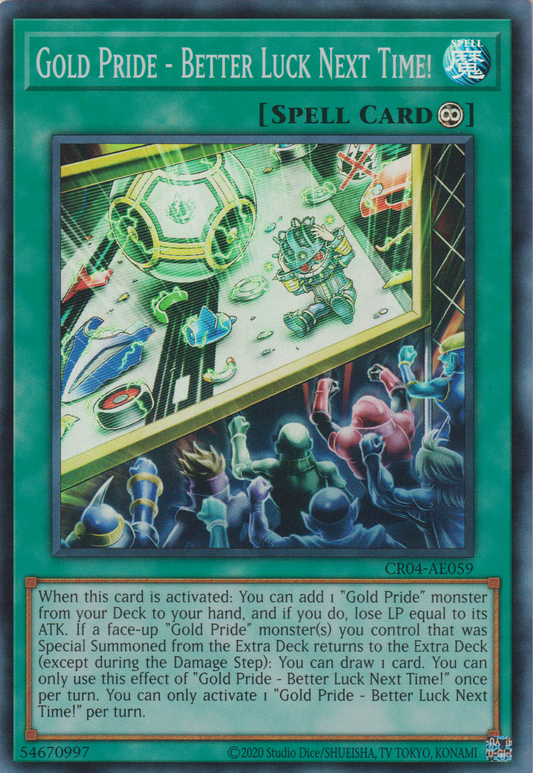 [遊戲王亞英版] 黃金驕傲-下次好運! / GP-ベター・ラック / GOLD PRIDE - BETTER LUCK NEXT TIME!-Trading Card Game-TCG-Oztet Amigo