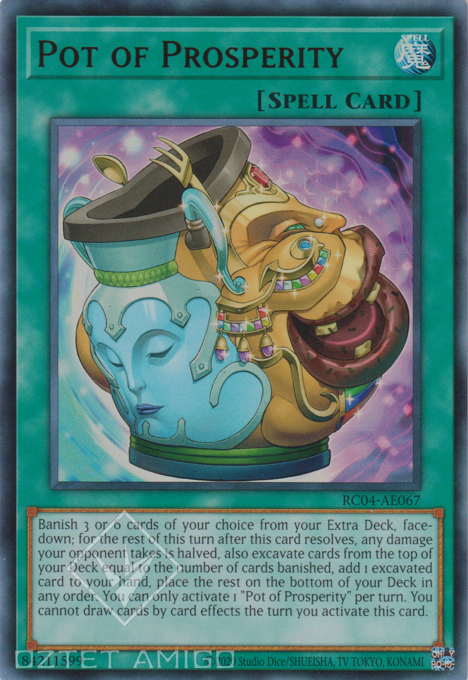 [遊戲王亞英版] 金滿的謙虛之壺 / 金満で謙虚な壺 / Pot of Prosperity-Trading Card Game-TCG-Oztet Amigo