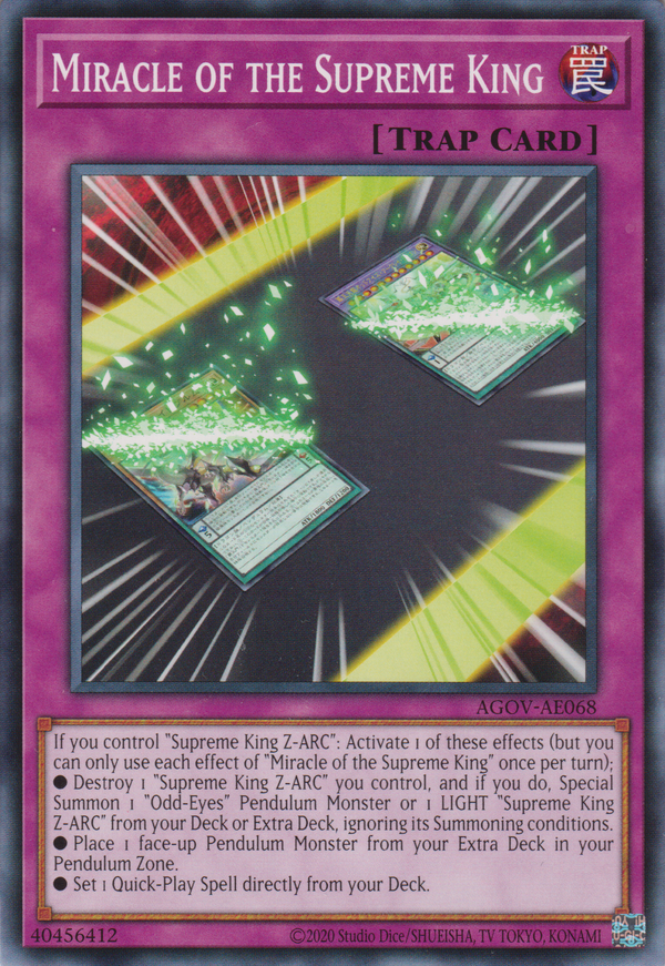 [遊戲王亞英版] 霸王龍的奇蹟 / 覇王龍の奇跡 / Miracle of the Supreme King-Trading Card Game-TCG-Oztet Amigo