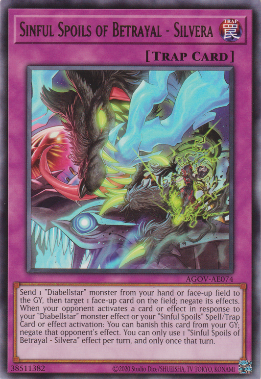 [遊戲王亞英版] 背叛的罪寶 森狼 / 裏切りの罪宝－シルウィア / Sinful Spoils of Betrayal - Silvia-Trading Card Game-TCG-Oztet Amigo