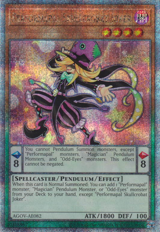 [遊戲王亞英版] EM骷髏蝙蝠小丑 / EMドクロバット·ジョーカー / Performapal Skullcrobat Joker-Trading Card Game-TCG-Oztet Amigo