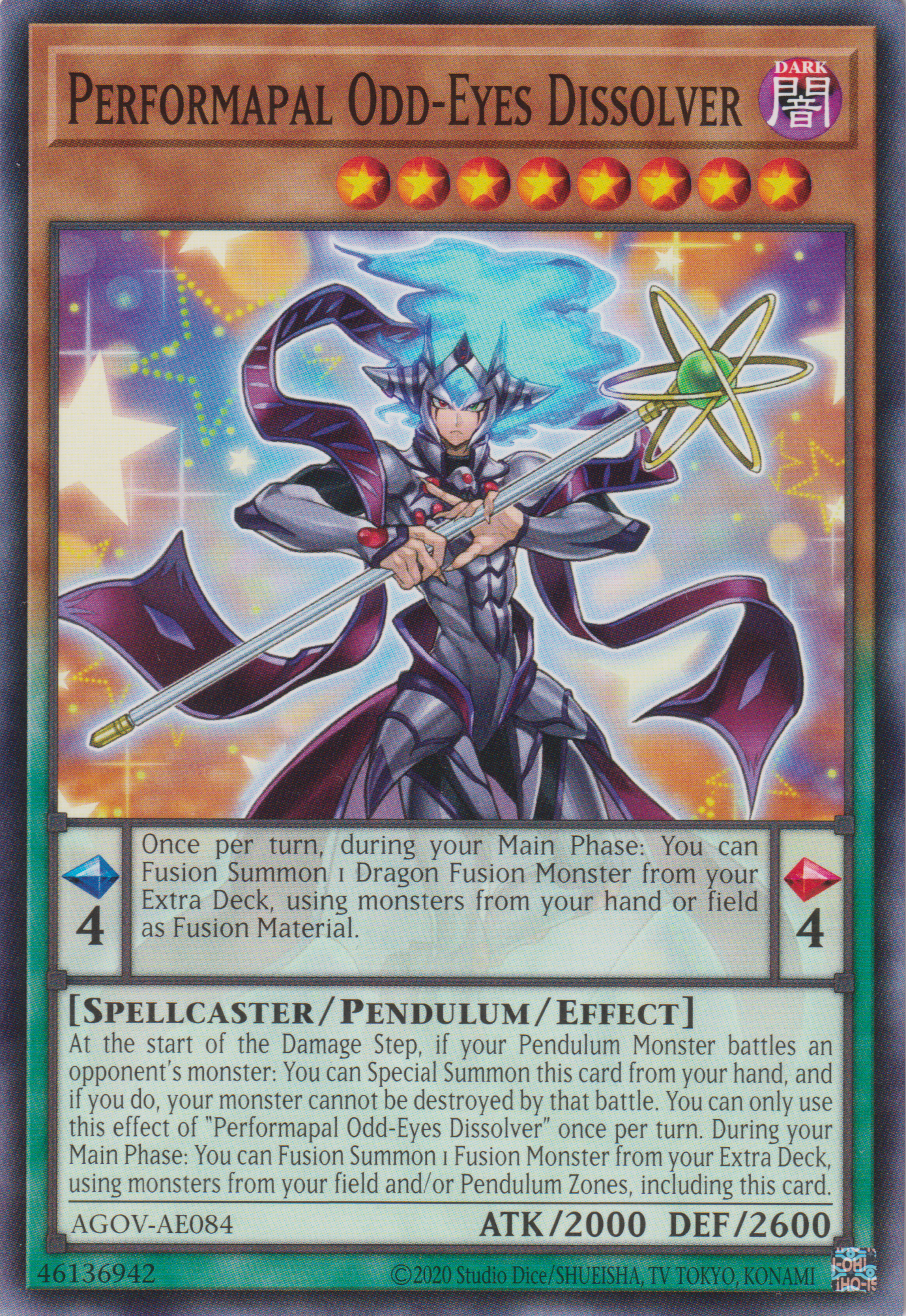 [遊戲王亞英版] EM異色眼融變者 / EMオッドアイズ·ディゾルヴァー / Performapal Odd-Eyes Dissolver-Trading Card Game-TCG-Oztet Amigo