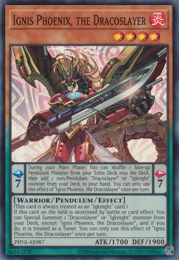 [遊戲王亞英版] 龍劍士 點火P / 竜剣士イグニスP / Ignis Phoenix, the Dracoslayer-Trading Card Game-TCG-Oztet Amigo
