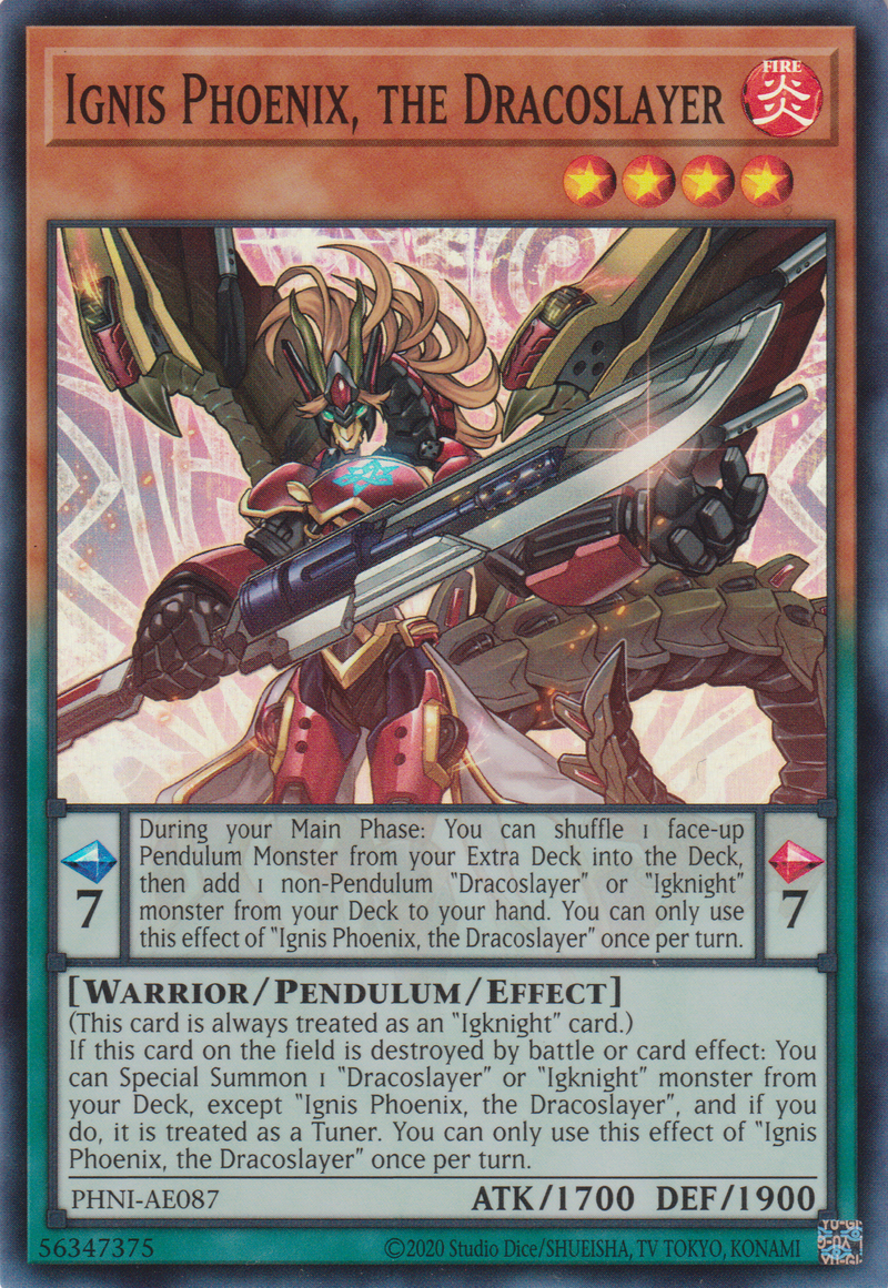 [遊戲王亞英版] 龍劍士 點火P / 竜剣士イグニスP / Ignis Phoenix, the Dracoslayer-Trading Card Game-TCG-Oztet Amigo