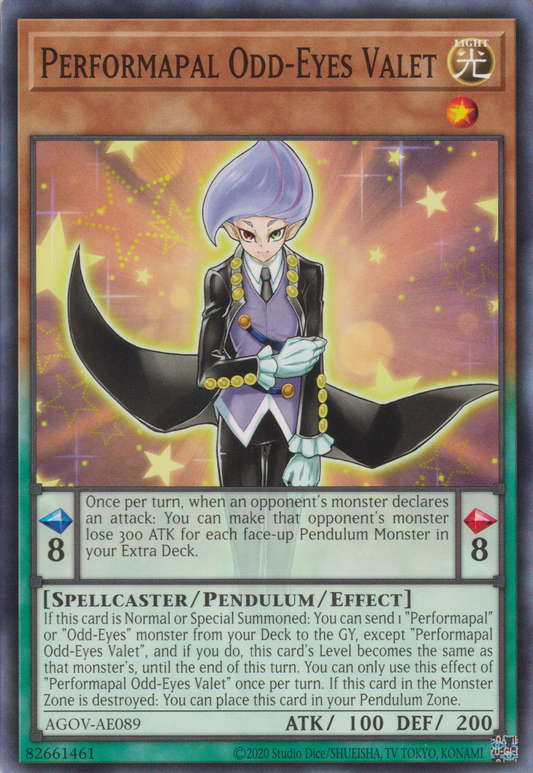 [遊戲王亞英版] EM 異色眼近侍 / EMオッドアイズ·バレット / Performapal Odd-Eyes Valet-Trading Card Game-TCG-Oztet Amigo