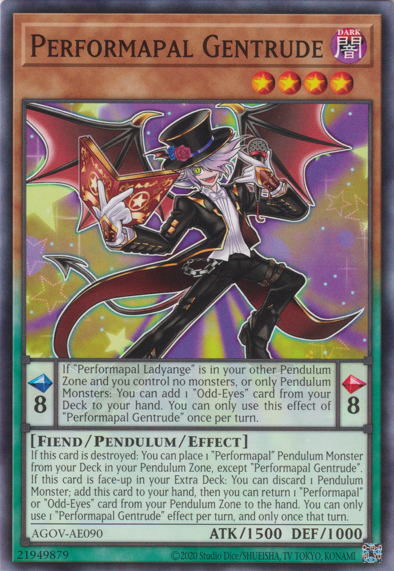 [遊戲王亞英版] EM惡魔紳士 / EMジェントルード / Performapal Gentrude-Trading Card Game-TCG-Oztet Amigo