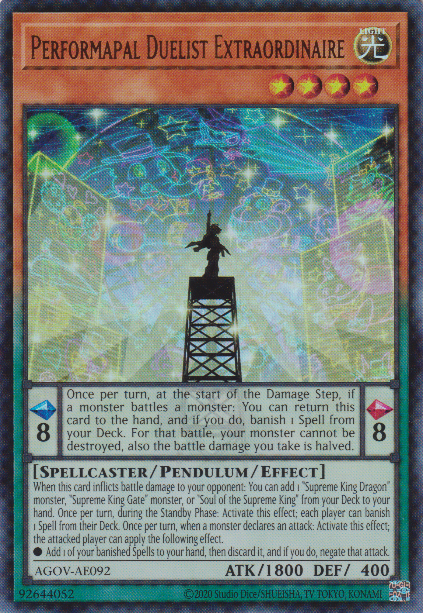 [遊戲王亞英版] EM天空的魔術師 / EM天空の魔術師 / Performapal Celestial Magician-Trading Card Game-TCG-Oztet Amigo