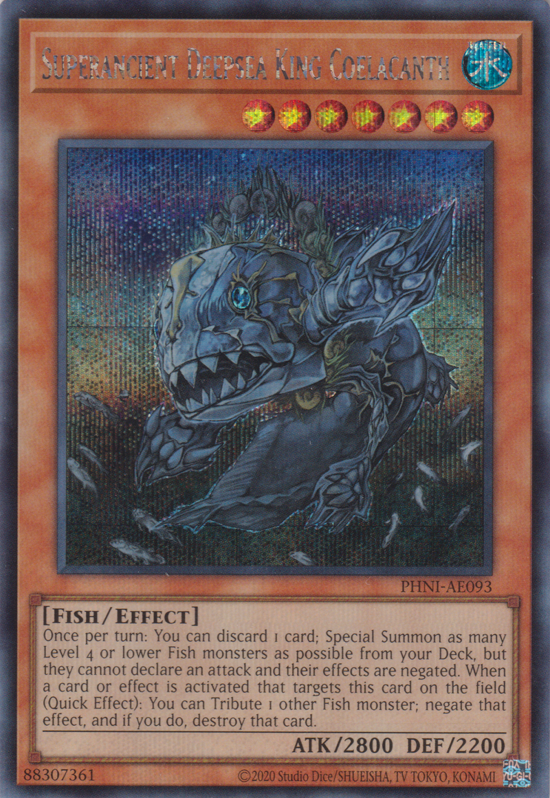 [遊戲王亞英版] 超古深海王空棘魚 / 超古深海王シーラカンス / Superancient Deepsea King Coelacanth-Trading Card Game-TCG-Oztet Amigo
