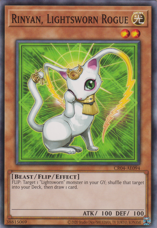 [遊戲王亞英版] 光道賊貓 雷喵 / ライトロード・シーフ ライニャン / Rinyan, Lightsworn Rogue-Trading Card Game-TCG-Oztet Amigo
