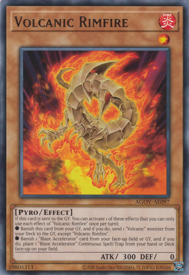 [遊戲王亞英版] 火山凸緣底火 / ヴォルカニック・リムファイア / Volcanic Rimfire-Trading Card Game-TCG-Oztet Amigo