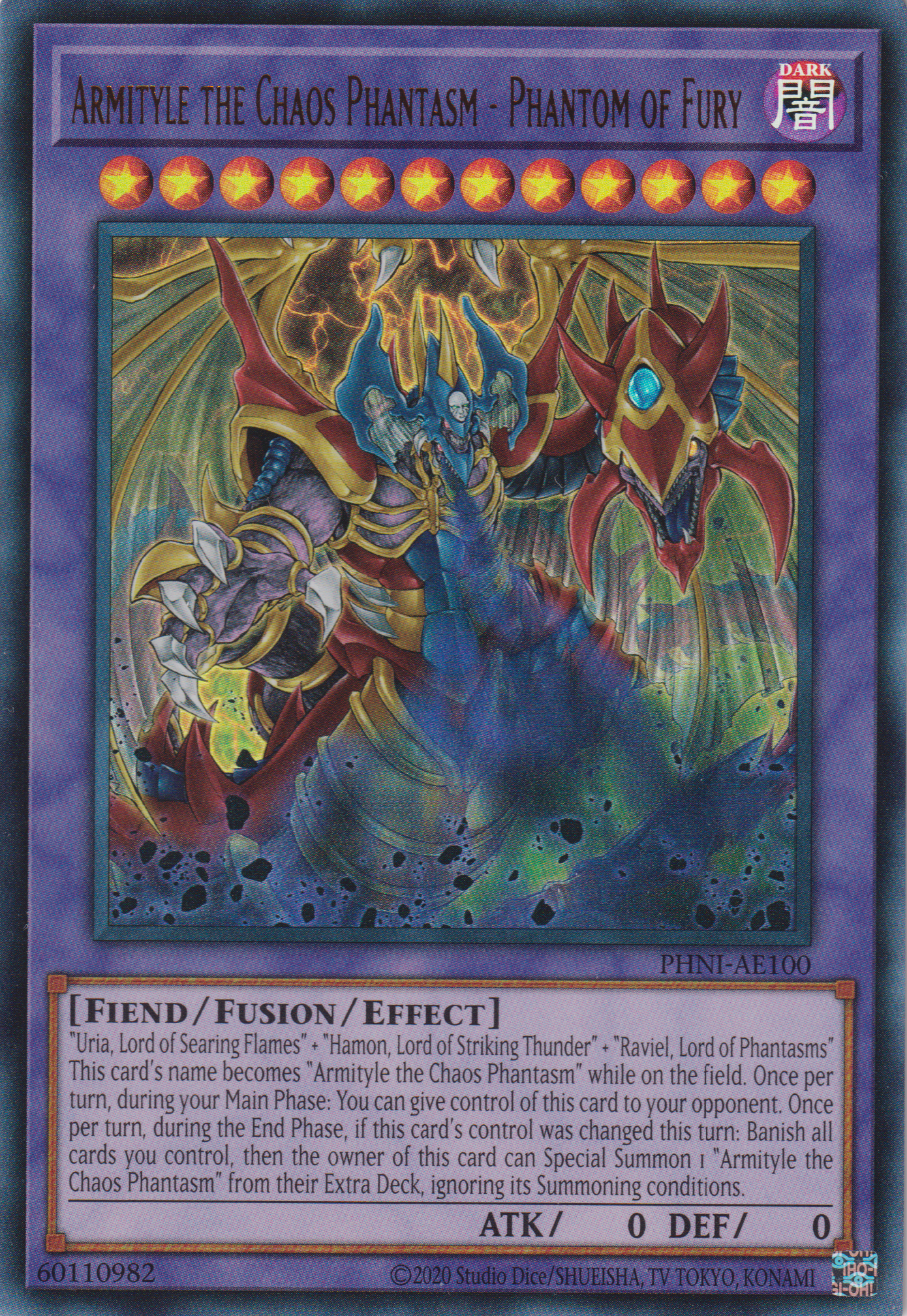 [遊戲王亞英版] 混沌幻魔阿米戴爾 虛無幻影羅生門 / 混沌幻魔アーミタイル-虚無幻影羅生悶 / Armityle the Chaos Phantasm - Phantom of Fury-Trading Card Game-TCG-Oztet Amigo