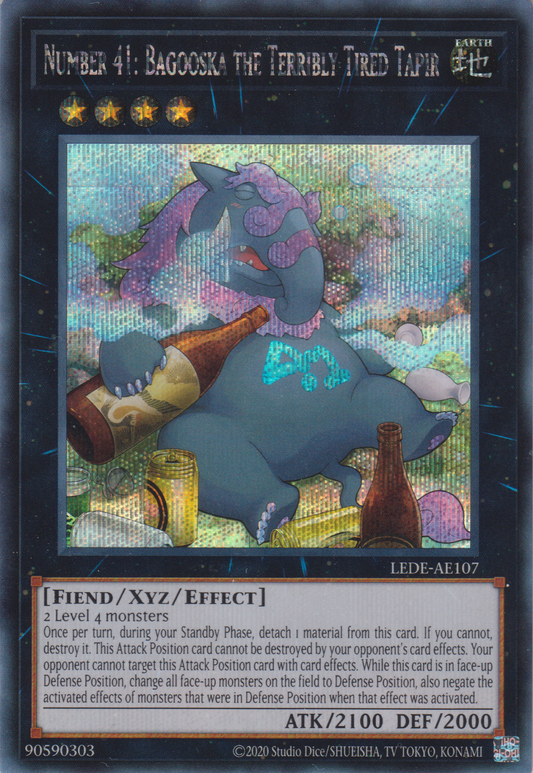 [遊戲王亞英版] NO.41 泥睡魔獸睡夢貘 / NO.41 泥睡魔獣バグースカ / NUMBER 41: BAGOOSKA THE TERRIBLY TIRED TAPIR-Trading Card Game-TCG-Oztet Amigo
