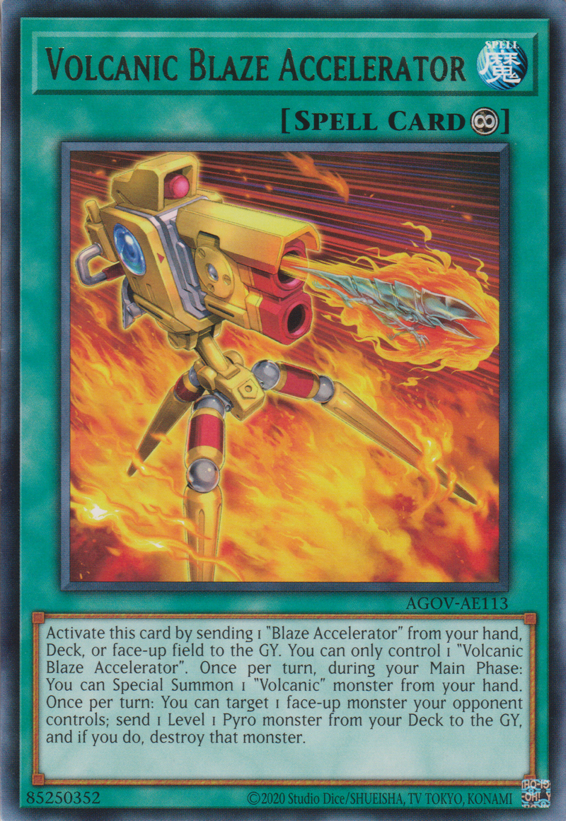 [遊戲王亞英版] 火山烈焰加農砲 / ヴォルカニック・ブレイズ・キャノン / Volcanic Blaze Accelerator-Trading Card Game-TCG-Oztet Amigo