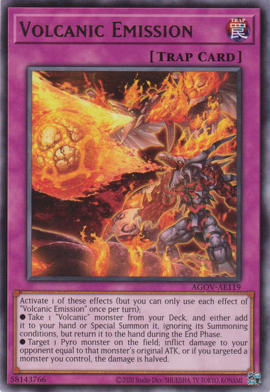 [遊戲王亞英版] 火山放射 / ヴォルカニック・エミッション / Volcanic Emission-Trading Card Game-TCG-Oztet Amigo