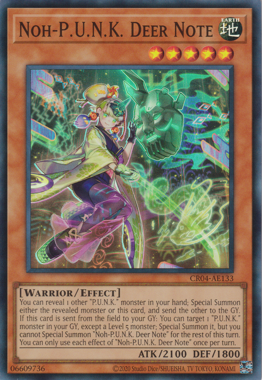 [遊戲王亞英版] NO P.U.N.K. 一角仙人 / NO-P.U.N.K.ディア·ノート / NOH-P.U.N.K. DEER NOTE-Trading Card Game-TCG-Oztet Amigo