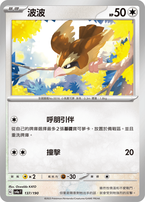 [Pokémon]  波波-Trading Card Game-TCG-Oztet Amigo