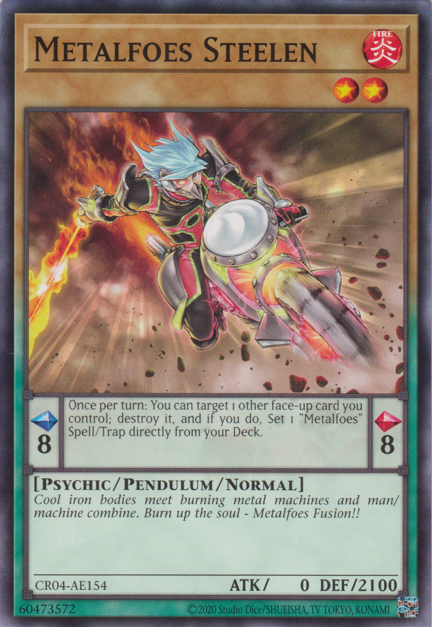 [遊戲王亞英版] 鍊裝勇士 鋼人 / メタルフォーゼ・スティエレン / Metalfoes Steelen-Trading Card Game-TCG-Oztet Amigo
