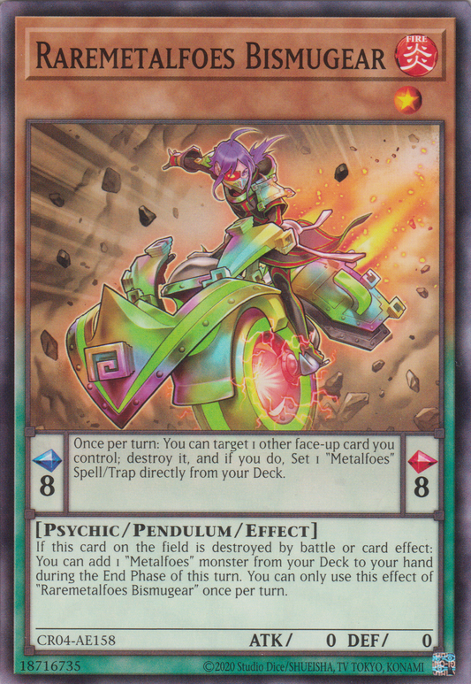 [遊戲王亞英版] 稀鍊裝勇士 鉍巫 / レアメタルフォーゼ・ビスマギア / Raremetalfoes Bismugear-Trading Card Game-TCG-Oztet Amigo