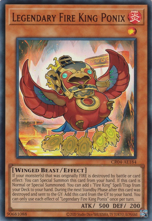 [遊戲王亞英版] 真炎王 小不死鳥 / 真炎王 ポニクス / LEGENDARY FIRE KING PONIX-Trading Card Game-TCG-Oztet Amigo