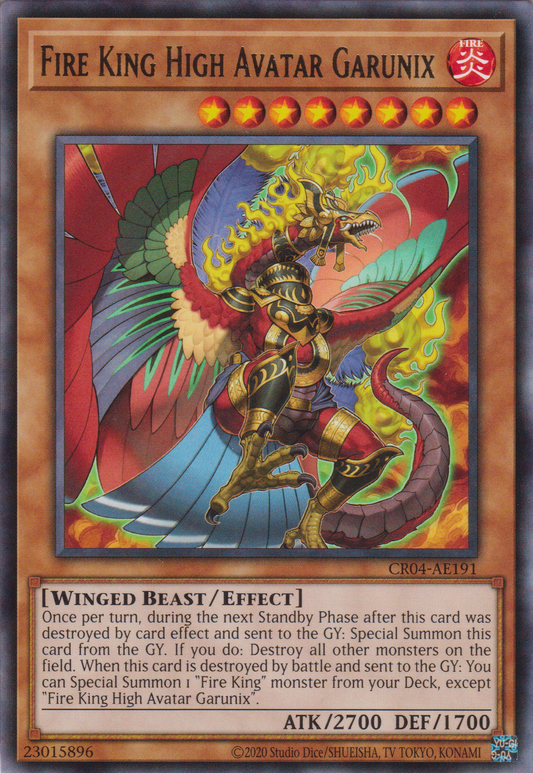 [遊戲王亞英版] 炎王神獸 大鵬不死鳥 / 炎王神獣 ガルドニクス / FIRE KING HIGH AVATAR GARUNIX-Trading Card Game-TCG-Oztet Amigo