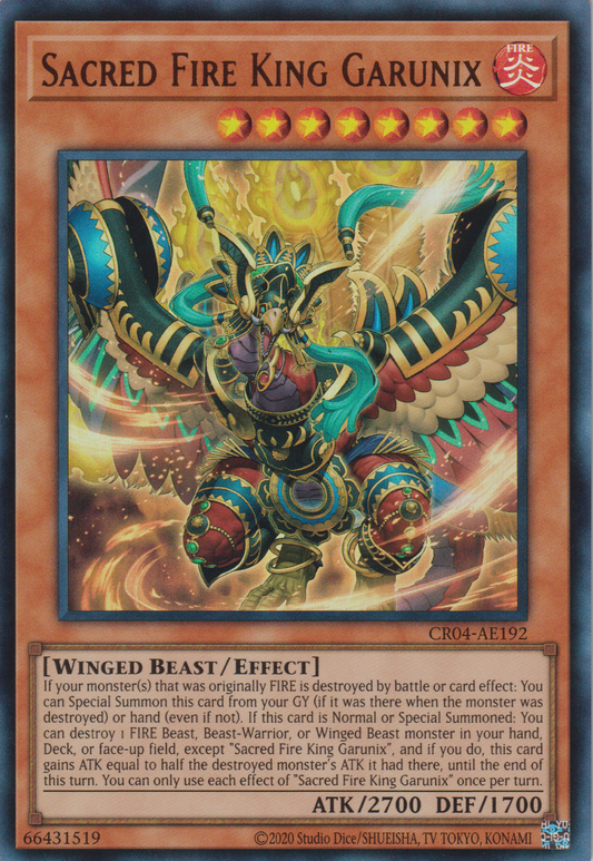 [遊戲王亞英版] 聖炎王 大鵬不死鳥 / 聖炎王 ガルドニクス / SACRED FIRE KING GARUNIX-Trading Card Game-TCG-Oztet Amigo