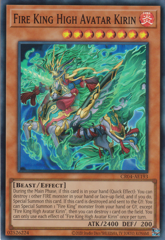 [遊戲王亞英版] 炎王神獸 麒麟 / 炎王神獣 キリン / FIRE KING HIGH AVATAR KIRIN-Trading Card Game-TCG-Oztet Amigo