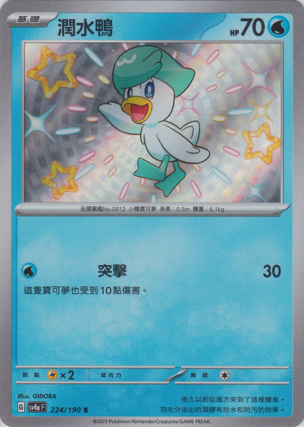 [Pokémon]  潤水鴨 -色違-Trading Card Game-TCG-Oztet Amigo