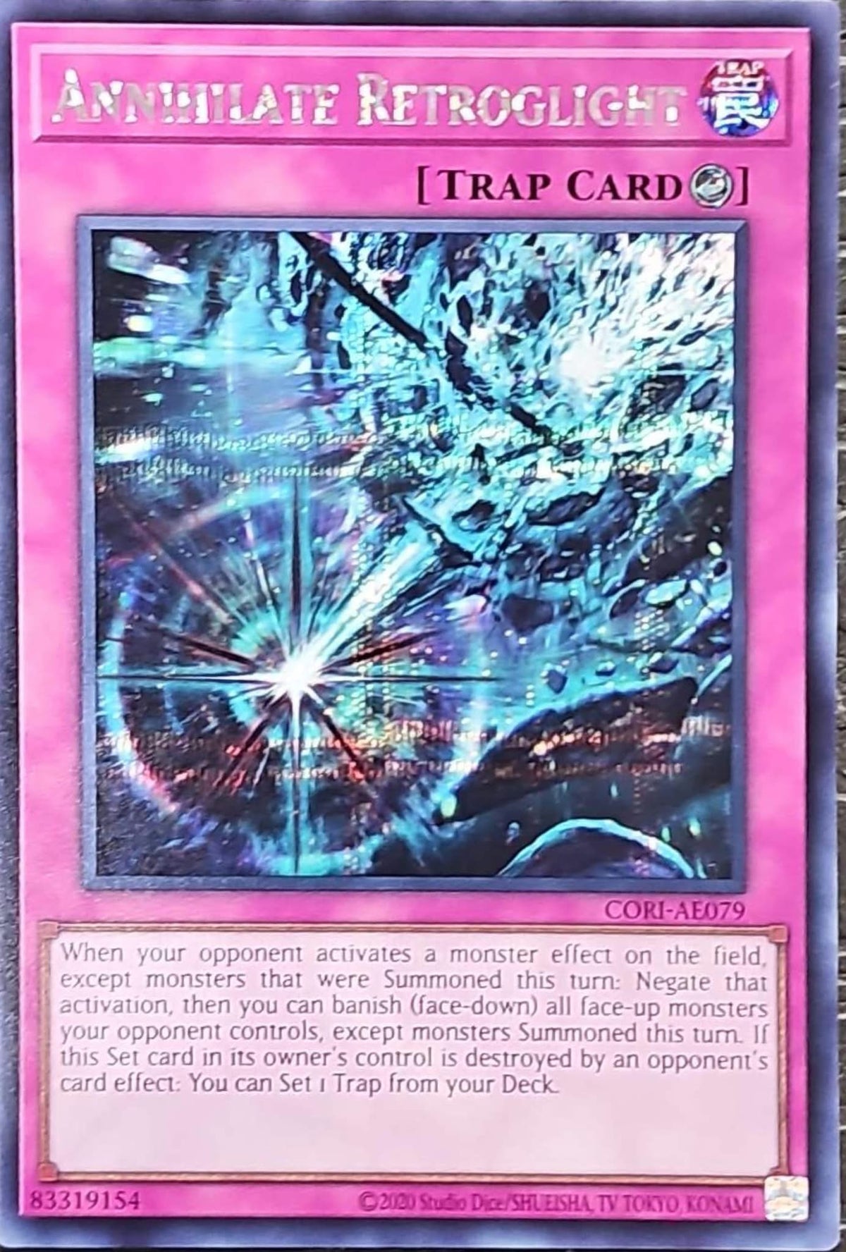 [遊戲王亞英] CORI-AE079 / 時空穿越遡光 / 時空穿つ遡光 / Annihilate Retroglight / SER