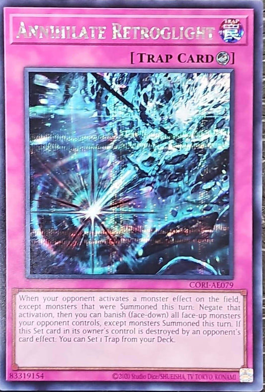 [遊戲王亞英] CORI-AE079 / 時空穿越遡光 / 時空穿つ遡光 / Annihilate Retroglight / SER