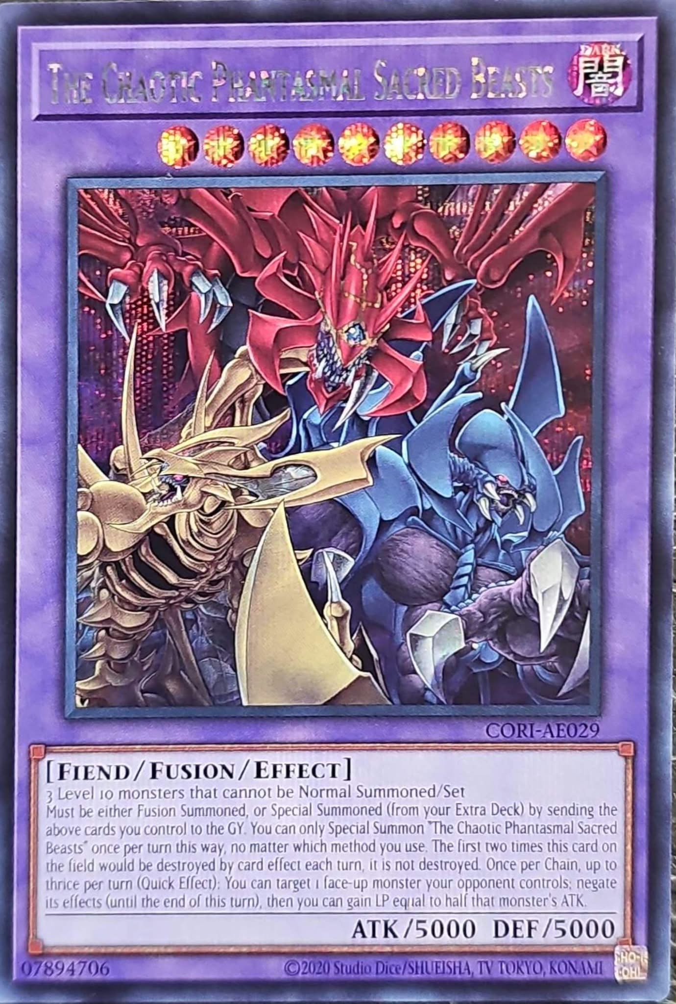 [遊戲王] CORI-AE029 / 混沌的三幻魔 / 混沌の三幻魔 / The Chaotic Phantasmal Sacred Beasts / SER