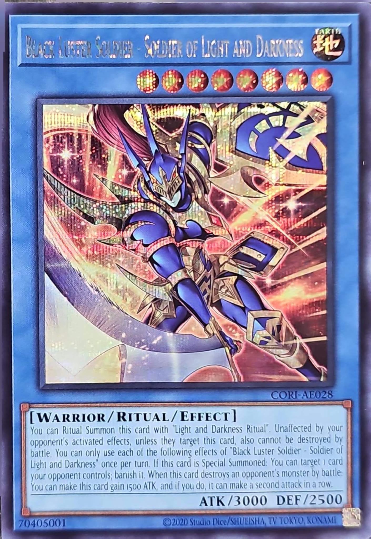 [遊戲王] CORI-AE028 / 光與暗之戰士 混沌士兵 / 光と闇の戰士カオス・ソルジャー / Black Luster Soldier - Soldier of Light and Darkness / SER