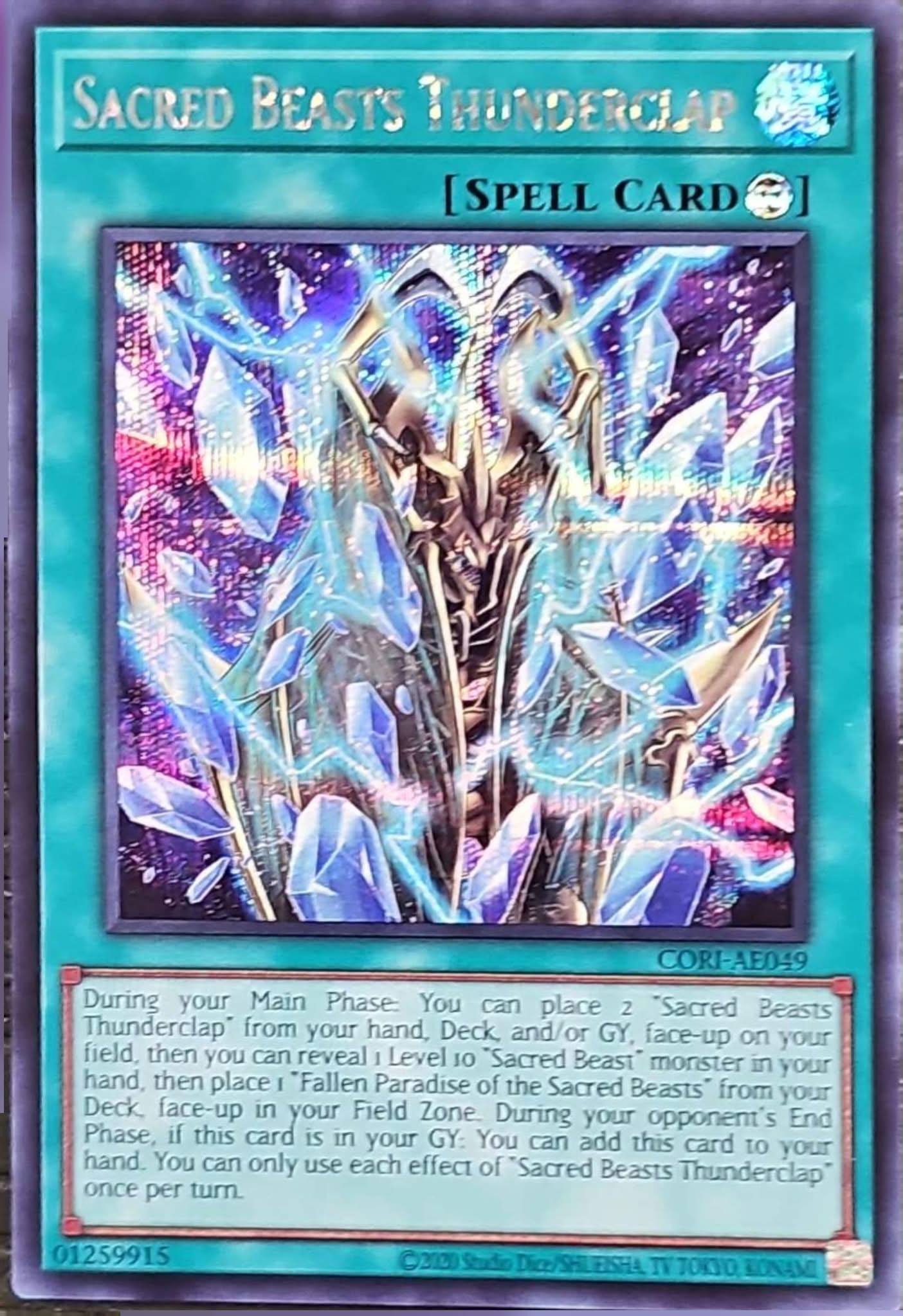 [遊戲王] CORI-AE049 / 三幻魔的霹靂 / 三幻魔の霹靂 / Sacred Beasts Thunderclap / SER