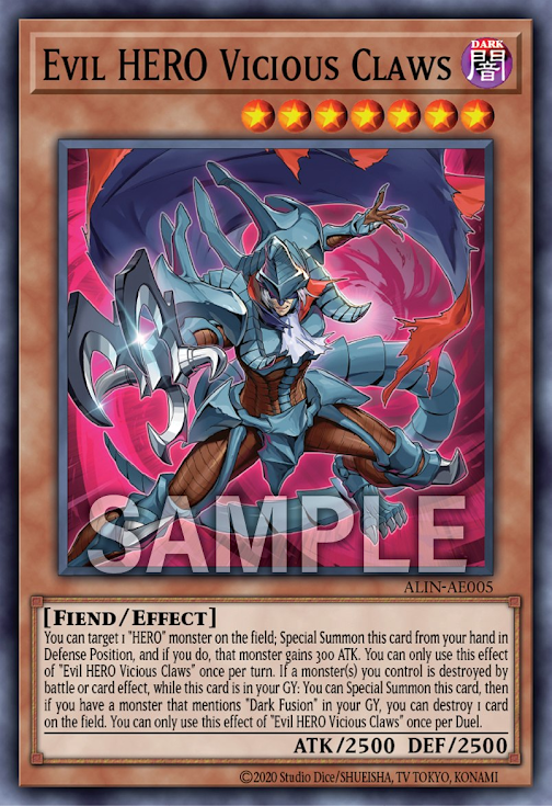 [遊戲王亞英版]E-HERO 惡意之爪 /E-HERO ヴィシャス・クローズ /Evil HERO Vicious Claws