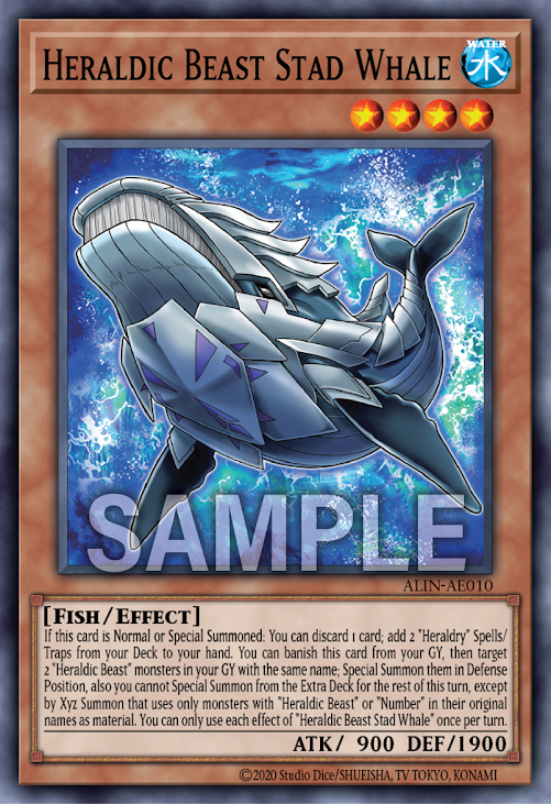 [遊戲王亞英版]紋章獸 市鯨/紋章獣スタット・ホエール /Heraldic Beast Stat Whale