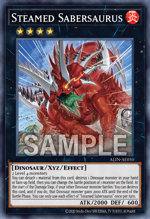 [遊戲王亞英版]怒髮天衝 尖刀犄角龍/怒髪天衝セイバーザウルス /Ferociously Angered Sabersaurus