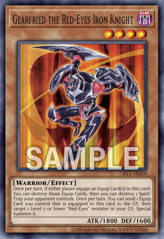 [遊戲王亞英] CR13-AE010 / 真紅眼鐵騎士 基亞弗列德 / 真紅眼の鉄騎士－ギア・フリード / Gearfried the Red-Eyes Iron Knight / N