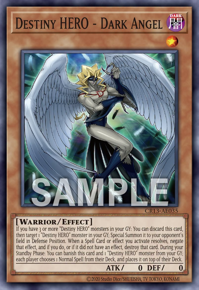 [遊戲王亞英] CR13-AE035 / D-HERO 黑暗天使 / Ｄ－ＨＥＲＯ ダークエンジェル / Destiny HERO - Dark Angel / N