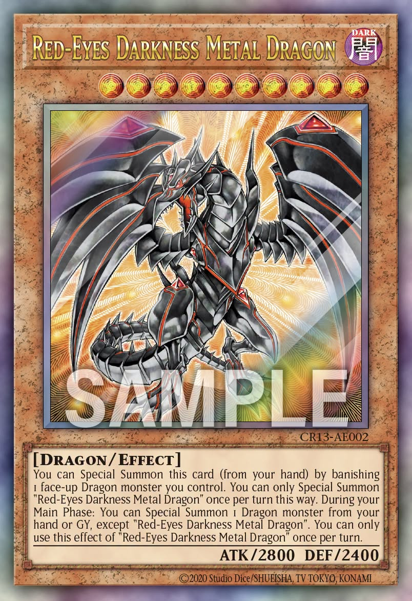 [遊戲王亞英] CR13-AE002 / 真紅眼鎧暗龍 / レッドアイズ・ダークネスメタルドラゴン / Red-Eyes Darkness Metal Dragon / UTR
