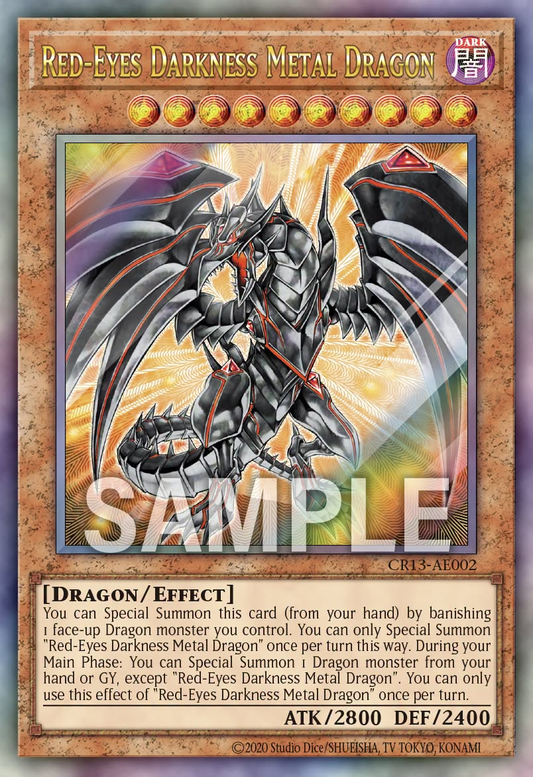 [遊戲王亞英] CR13-AE002 / 真紅眼鎧暗龍 / レッドアイズ・ダークネスメタルドラゴン / Red-Eyes Darkness Metal Dragon / UTR