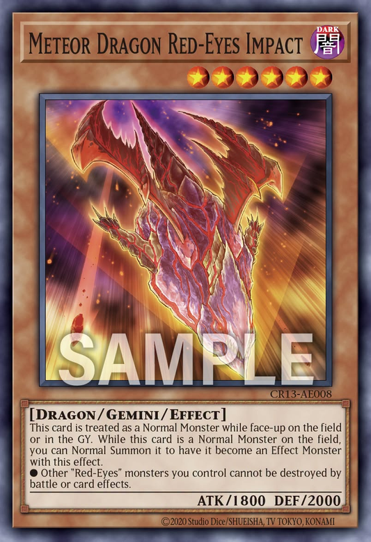 [遊戲王亞英] CR13-AE008 / 真紅眼凶星龍 隕石龍 / 真紅眼の凶星竜－メテオ・ドラゴン / Meteor Dragon Red-Eyes Impact / N