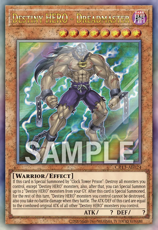 [遊戲王亞英] CR13-AE024 / D-HERO 恐懼人 / Ｄ－ＨＥＲＯ ドレッドガイ / Destiny HERO - Dreadmaster / UTR
