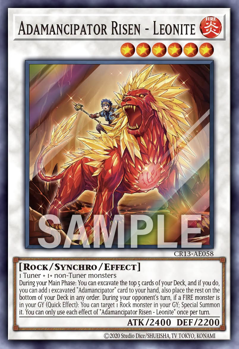 [遊戲王亞英] CR13-AE058 / 魔救的奇跡 獅石 / 魔救の奇跡－レオナイト / Adamancipator Risen - Leonite / SR